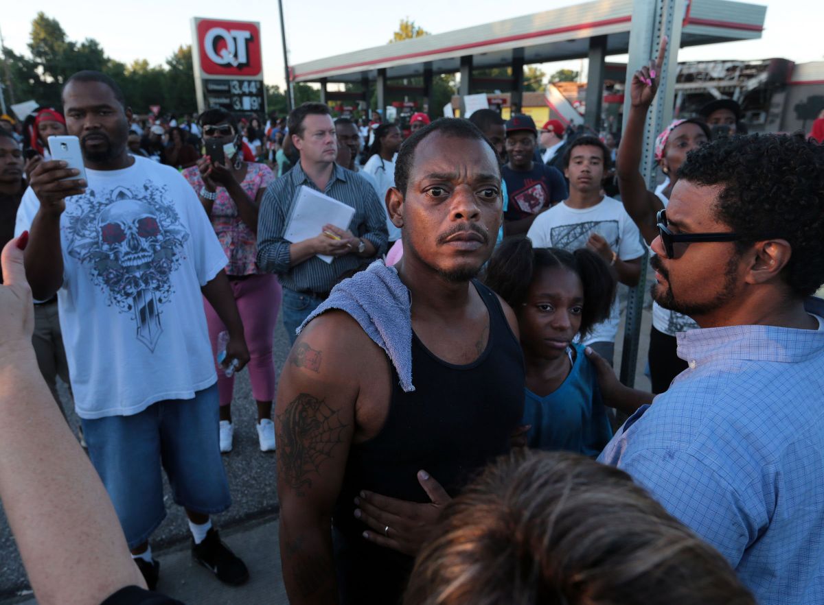 Wednesday night protest in Ferguson